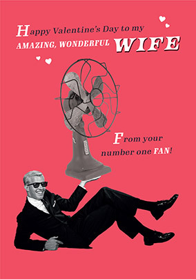 From Your Number 1 Fan Wife Valentine's Day Card