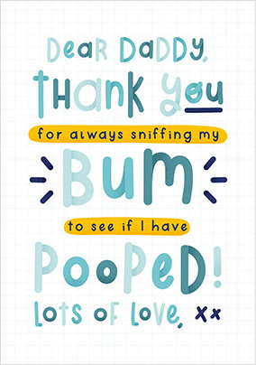 Poop Checker Father's Day Card