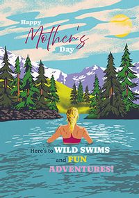 Tap to view Wild Swimming Mother's Day Card