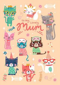 Tap to view To my Lovely Mum Cute Cats Mother's Day Card