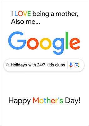 Google Search Mother's Day Card