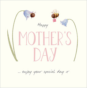 Happy Mother's Day Watercolour Bumble Bee Card