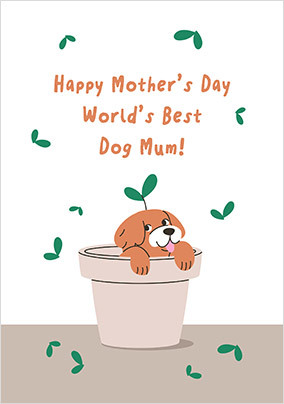 World's Best Dog Mum Mother's Day Card