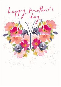 Tap to view Painted Floral Butterfly Mother's Day Card