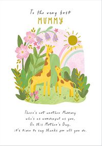 Tap to view The Best Mummy Painted Giraffes Mother's Day Card