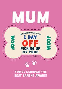 Tap to view Dog Mum Day Off Token Mother's Day Card