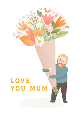 Flower Bouquet Mother's Day Card from Son