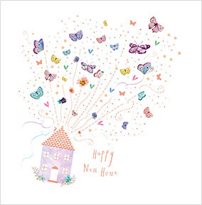 Happy New Home Butterflies Card