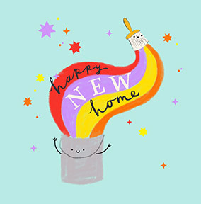 Happy New Home Paint Can Card