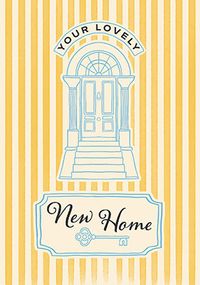 Tap to view Yellow Stripe New Home Card