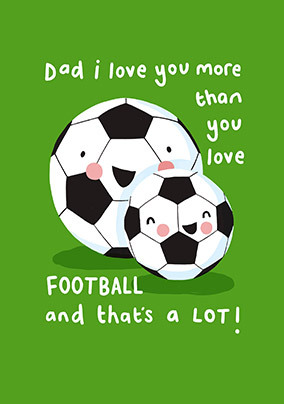 Football Fan Father's Day Card