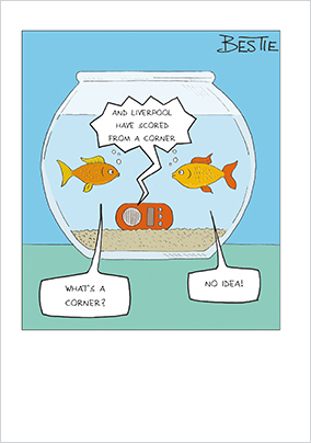 Football Fish Birthday Card