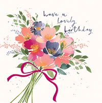 Tap to view Watercolour Flower Bouquet Birthday Card