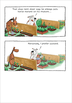 Gardening Animals Funny Birthday Card