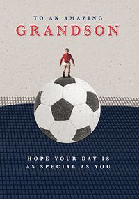 Tap to view Amazing Grandson Football Birthday Card