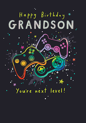 Gaming Grandson Birthday Card