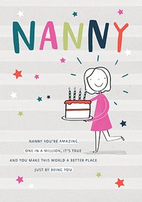 Tap to view Nanny You're Amazing Birthday Card