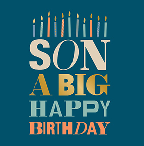 Son Big Happy Birthday Square Card