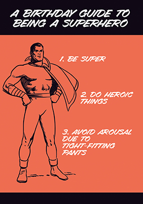 Birthday Guide To Being a Superhero Card