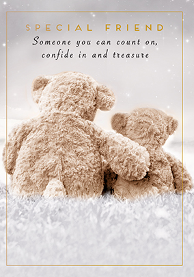 Special Friend Teddy Bears Birthday Card