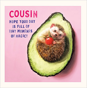 Tiny Moments of Magic Cousin Square Birthday Card