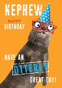 Tap to view Have an Otterly Great Day Nephew Birthday Card