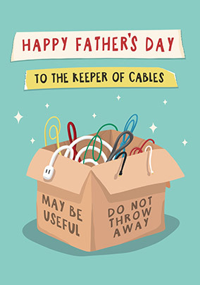 Cable Keeper Father's Day Card
