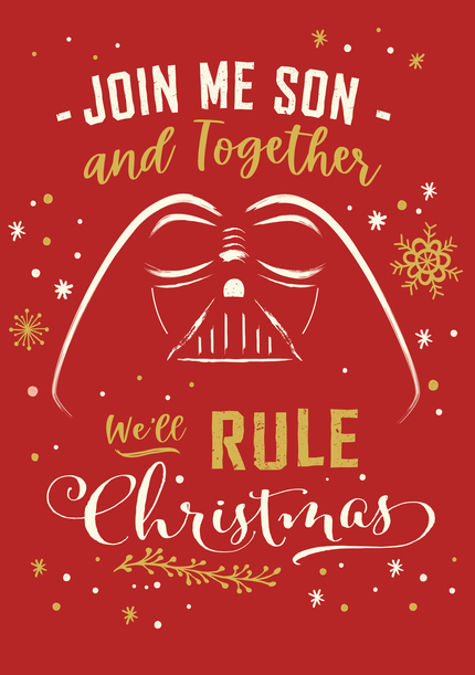 Star Wars Darth Vader Join Me Son Christmas Card