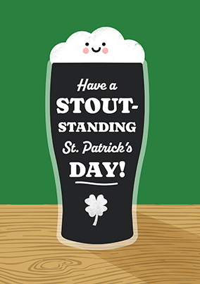 Stout-standing St Patrick's Day Card