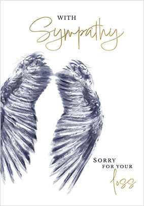 Sorry for your Loss Angel Wings Sympathy Card