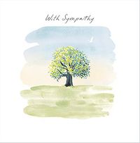 Tap to view With Sympathy Watercolour Tree Card