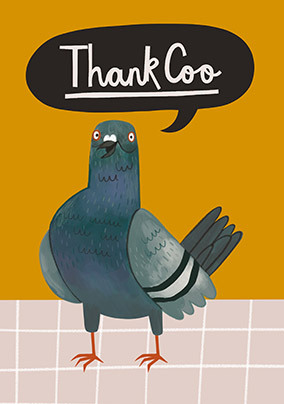 Thank Coo Pigeon Card