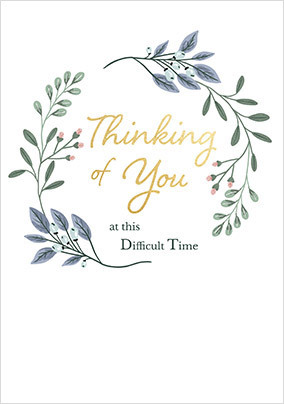 Thinking of you at this Difficult Time Floral Card