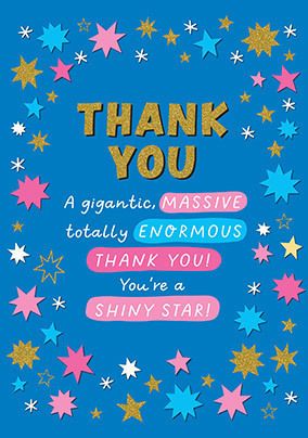 You're A Shiny Star Thank You Card