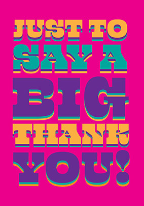 Retro Bold Thank You Card