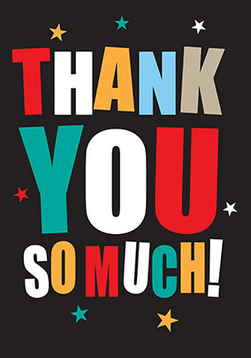 Simple Bold Thank You So Much Card