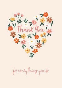 Tap to view Floral Heart Thank You Card