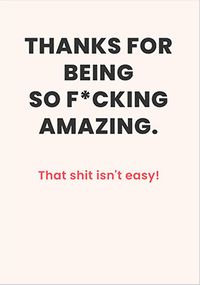 Tap to view F*cking Amazing Thank You Card