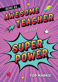 Tap to view Awesome Teacher Thank You Card