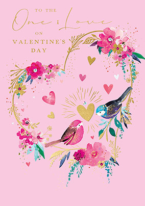 Lovebirds Valentine's Day Card for One I Love