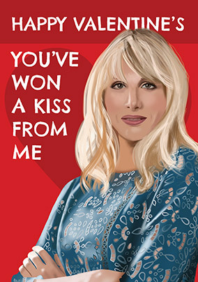 You've Won A Kiss From Me Motherland Spoof Valentine's Day card