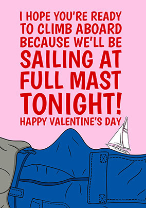 Full Mast Valentine's Day Card