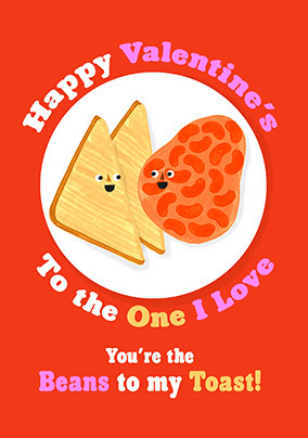 Beans to my Toast Valentine's Day Card