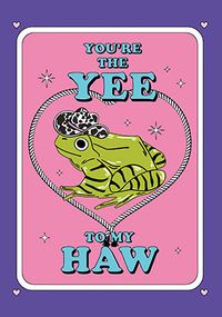 Tap to view Yee to my Haw Frog Valentine's Day Card