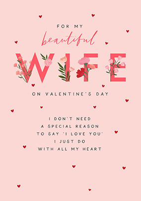 Beautiful Wife Verse Valentine's Day Card