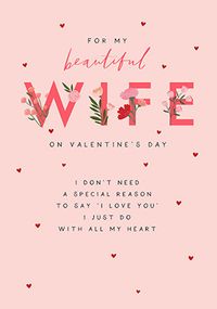 Tap to view Beautiful Wife Verse Valentine's Day Card