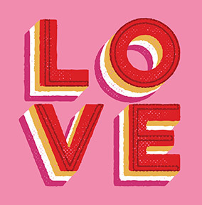 Bold Type Love Valentine's Day Card