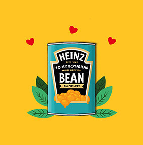 Heinz Beans Boyfriend Square Valentine's Day Card