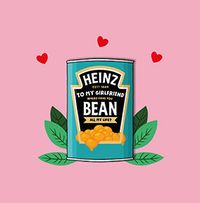 Tap to view Heinz Beans Girlfriend Square Valentine's Day Card