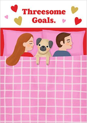 Threesome Goals Valentine's Day Card